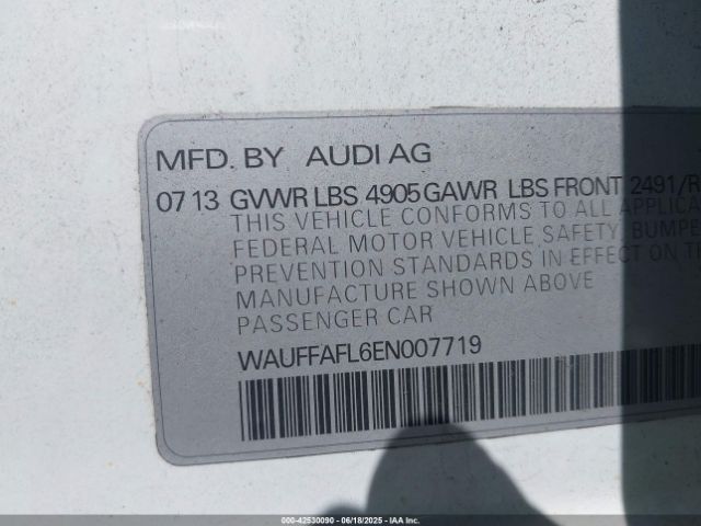 WAUFFAFL6EN007719 Audi flex fuel engine