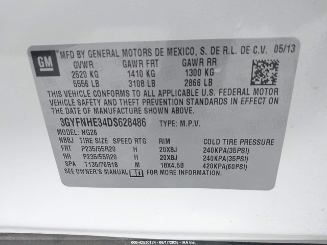 2013 CADILLAC SRX 3GYFNHE34DS628486 Photo 8