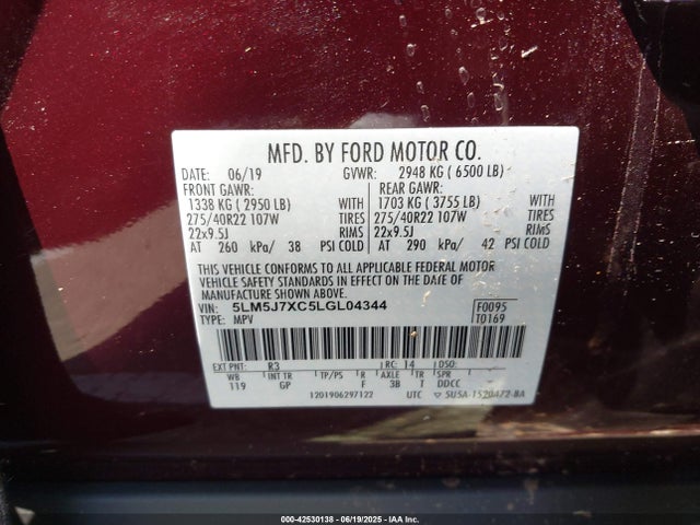 5LM5J7XC5LGL04344 Lincoln Aviator