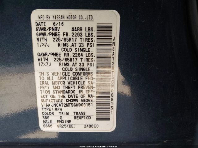 JN8AT2MT5GW008151 Nissan 2016