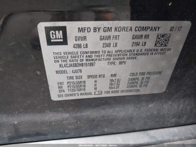 2017 BUICK ENCORE KL4CJASB2HB151897 Photo 8