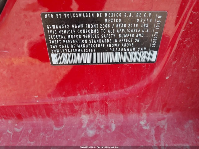 Volkswagen 2014 2014 3VW1K7AJ3EM413157 Image 9