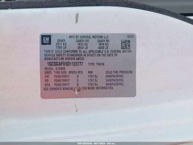2013 CHEVROLET EXPRESS 1500 1GCSGAFX9D1123777 Photo 8