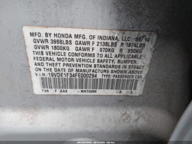 2015 ACURA ILX 19VDE1F34FE000294 Photo 8