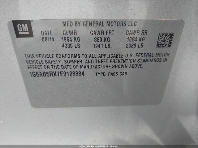 2015 CADILLAC ATS 1G6AB5RX7F0108834 Photo 8
