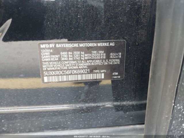 2015 BMW X5 5UXKR0C56F0K69021 Photo 8