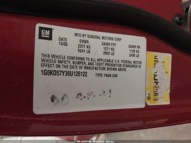 2006 CADILLAC DTS 1G6KD57Y36U126122 Photo 8
