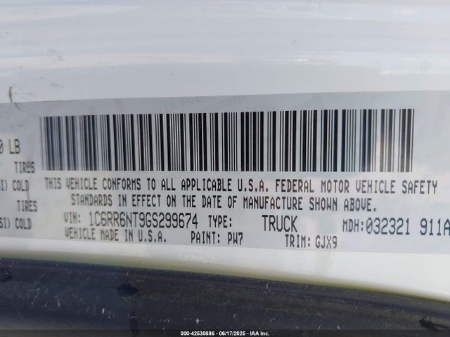 RAM 1500 2016 1C6RR6NT9GS299674 Image 9