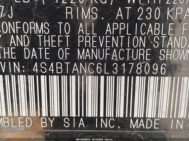 2020 SUBARU OUTBACK 4S4BTANC6L3178096 Photo 8
