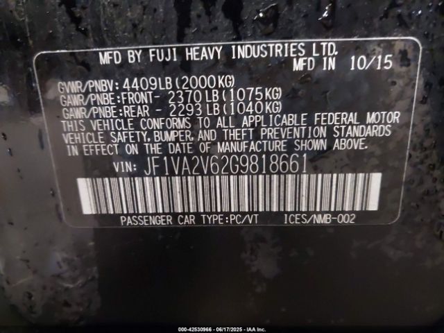 2016 SUBARU WRX STI JF1VA2V62G9818661 Photo 8