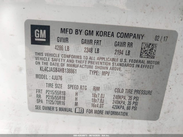 Buick Encore Preferred 2017 KL4CJASB4HB138861 Image 9