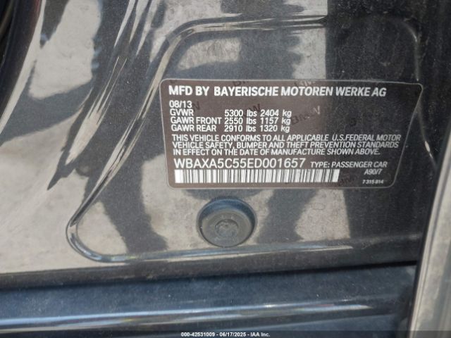 WBAXA5C55ED001657 BMW 2014