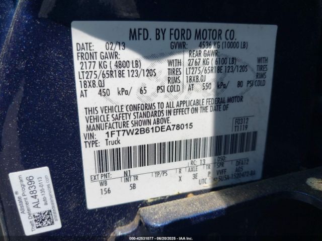 2013 FORD F-250 1FT7W2B61DEA78015 Photo 8