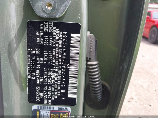 KIA gdi theta iii 2023 5XYK7CAF4PG072784 Image 9