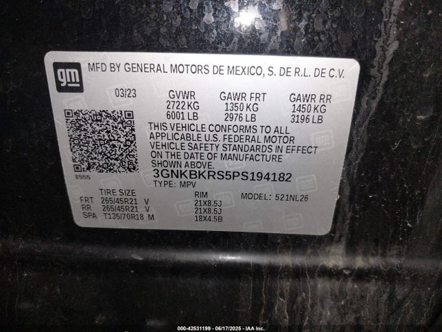 Chevrolet lgx 2023 3GNKBKRS5PS194182 Image 9