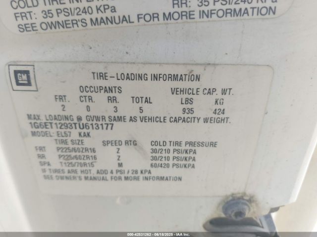 1996 CADILLAC ELDORADO 1G6ET1293TU613177 Photo 8