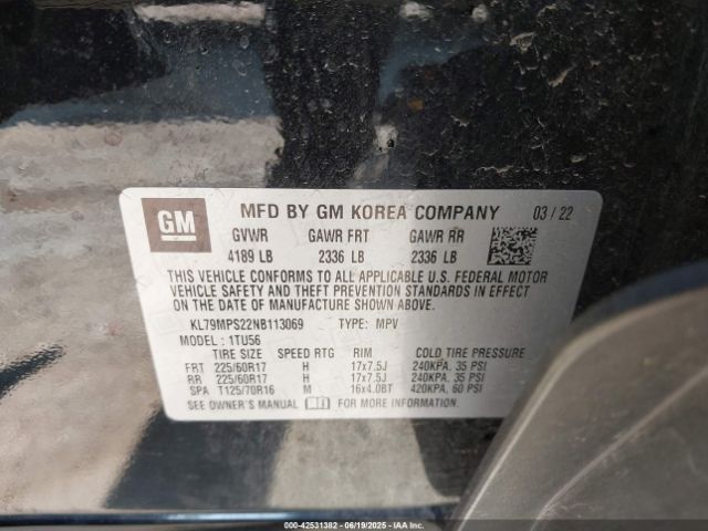 2022 CHEVROLET TRAILBLAZER KL79MPS22NB113069 Photo 8