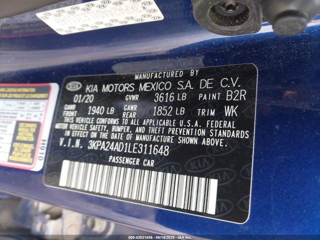 3KPA24AD1LE311648 KIA gammaii 1.6mpi+cvt