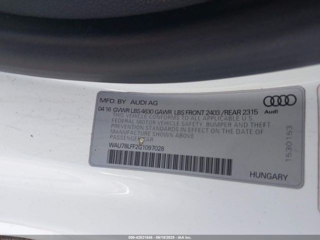 2016 AUDI A3 WAU78LFF2G1097028 Photo 8