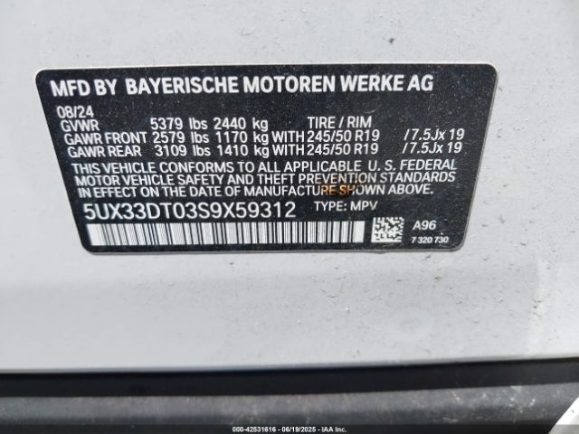 2025 BMW X4 5UX33DT03S9X59312 Photo 8
