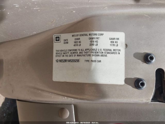1998 CHEVROLET MALIBU 1G1NE52M1W6209296 Photo 8