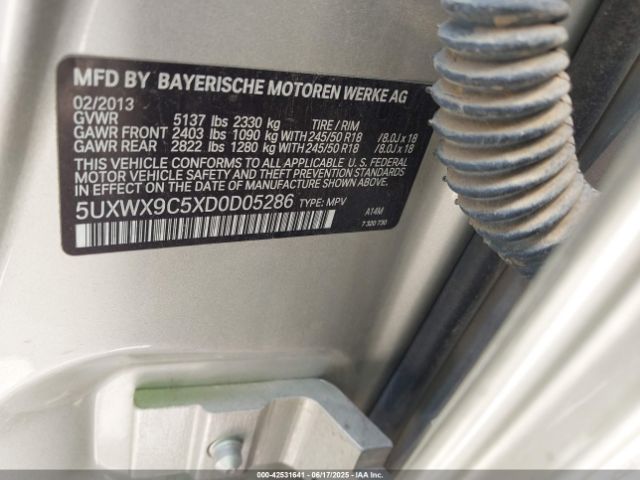 2013 BMW X3 5UXWX9C5XD0D05286 Photo 8