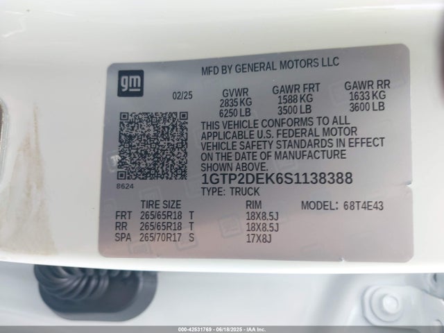 1GTP2DEK6S1138388 GMC l3b