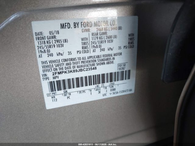 2018 FORD EDGE 2FMPK3K89JBC23548 Photo 8