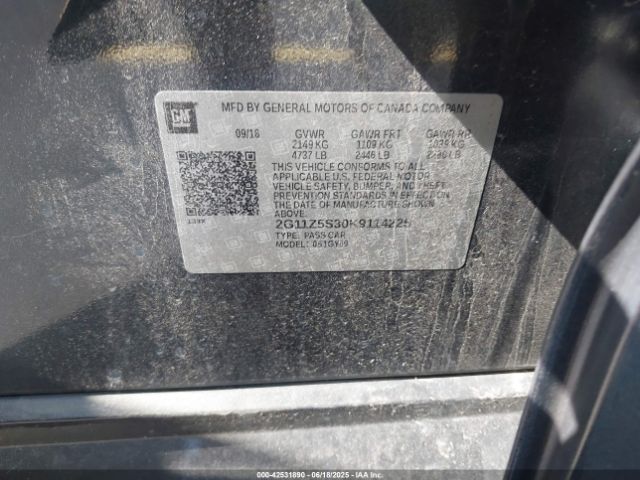 2019 CHEVROLET IMPALA 2G11Z5S30K9114225 Photo 8