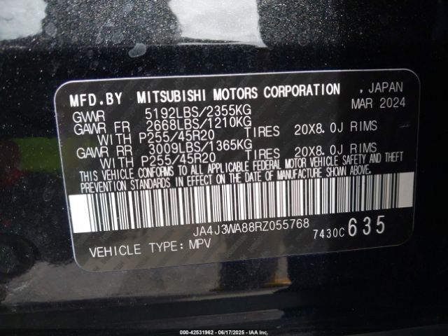 2024 MITSUBISHI OUTLANDER JA4J3WA88RZ055768 Photo 8