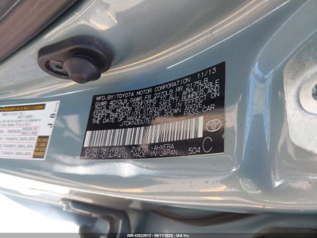 JTDKN3DU7E1765555 Toyota 2zr-fxe+3jm