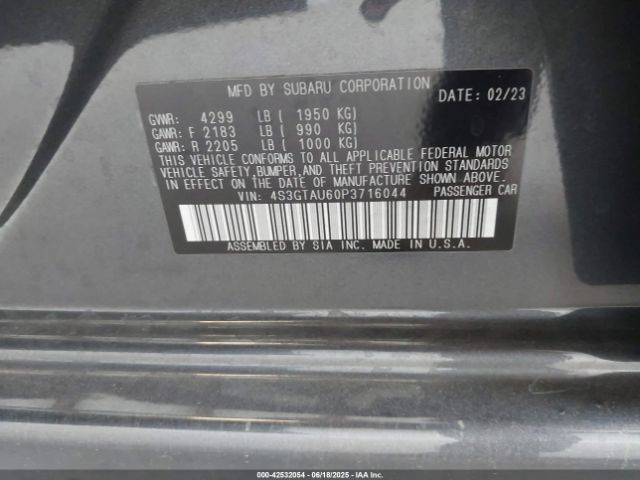 4S3GTAU60P3716044 Subaru na