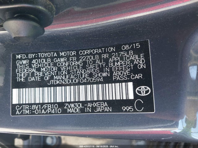 JTDKN3DU0F0470594 Toyota Prius