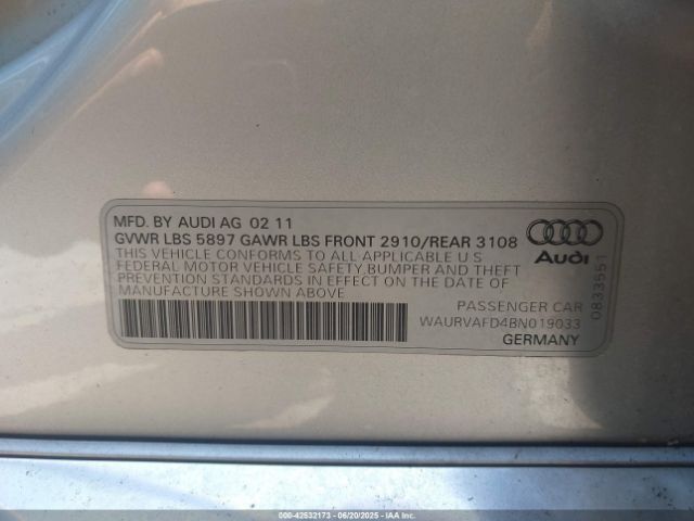2011 AUDI A8 L WAURVAFD4BN019033 Photo 8