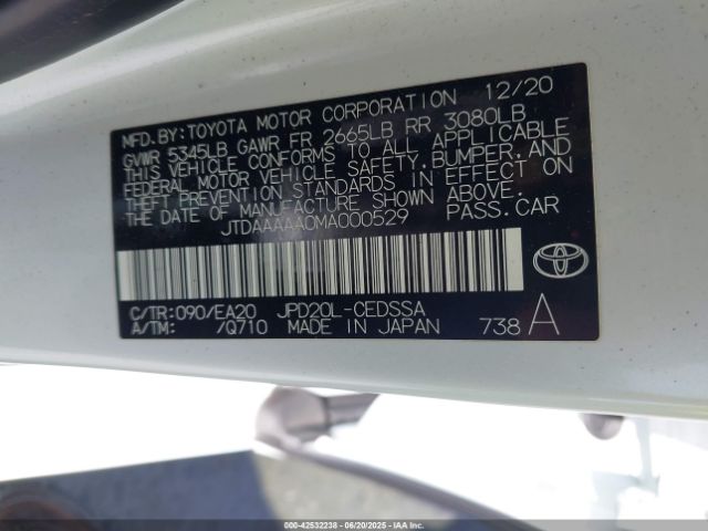 2021 TOYOTA MIRAI JTDAAAAA0MA000529 Photo 8