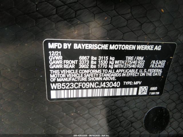 2022 BMW IX WB523CF09NCJ43040 Photo 8