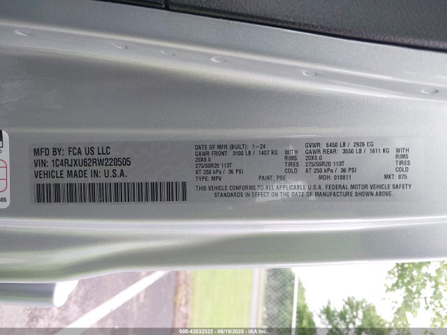 1C4RJXU62RW220505 Jeep Wrangler