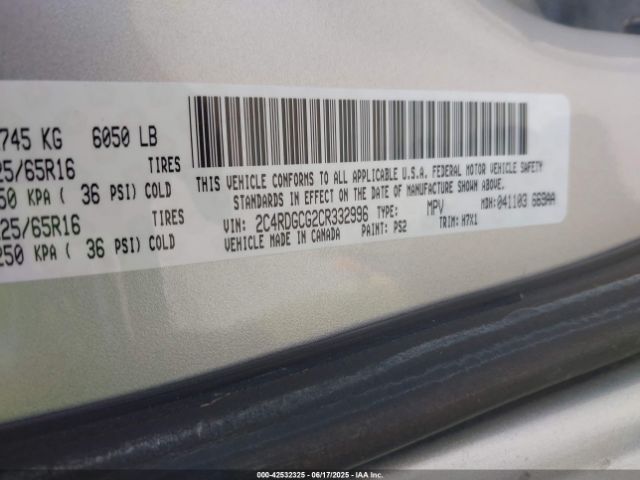 2012 DODGE GRAND CARAVAN 2C4RDGCG2CR332996 Photo 8