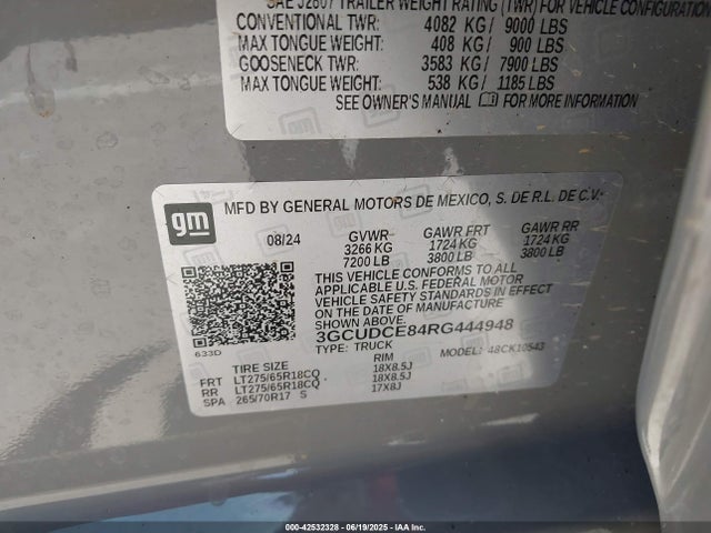 Chevrolet lz0 2024 3GCUDCE84RG444948 Image 9