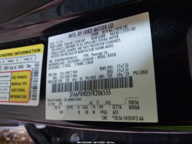 Ford 2015 2015 3FA6P0HD5FR206555 Image 9