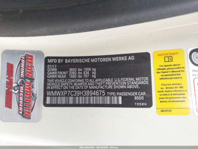 2017 MINI HARDTOP WMWXP7C39H3B94675 Photo 8