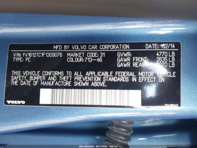 YV1612TC1F1309076 Volvo b5254t12