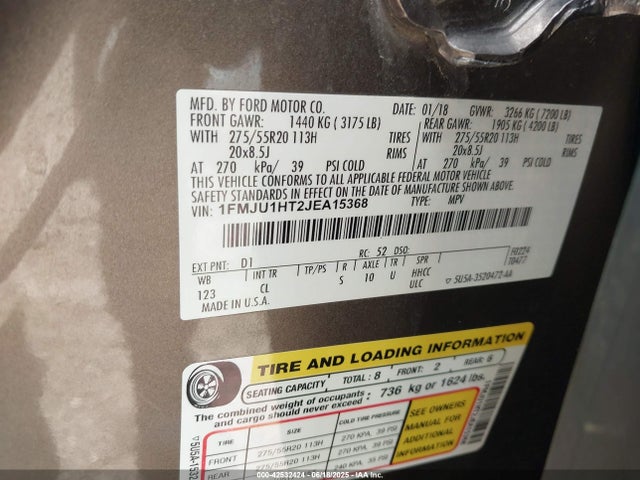 1FMJU1HT2JEA15368 Ford 3.5l gtdi