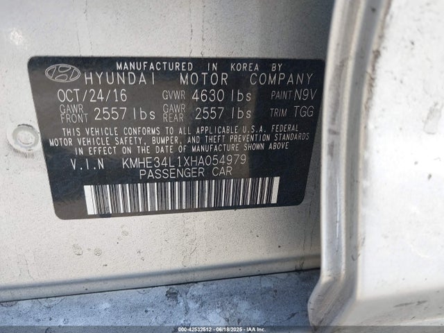 KMHE34L1XHA054979 Hyundai Sonata Hybrid Limited