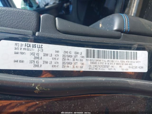 2019 JEEP GRAND CHEROKEE 1C4RJFAG7KC697607 Photo 8