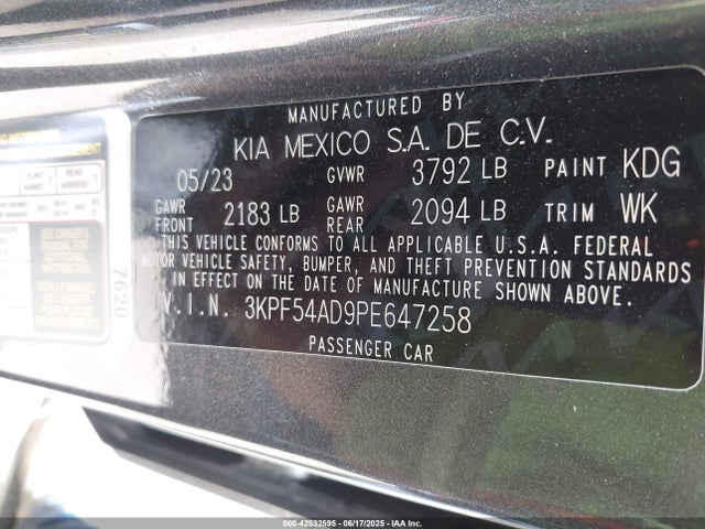 KIA mpi nu 2023 3KPF54AD9PE647258 Image 9