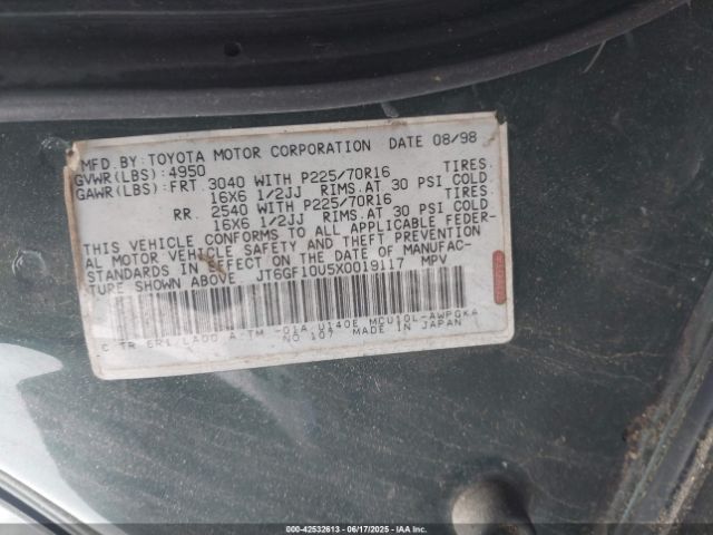 1999 LEXUS RX 300 JT6GF10U5X0019117 Photo 8