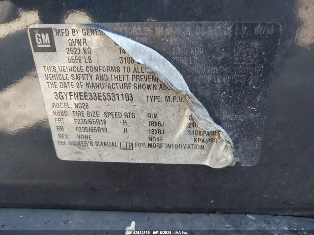 2014 CADILLAC SRX 3GYFNEE33ES531103 Photo 8