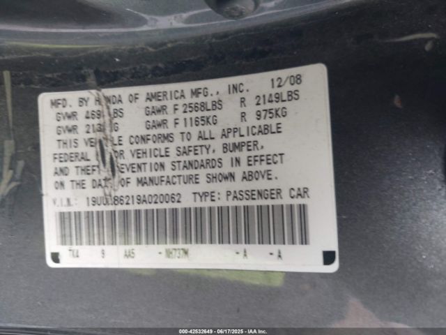 2009 ACURA TL 19UUA86219A020062 Photo 8
