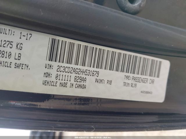 2017 DODGE CHALLENGER 2C3CDZAG2HH531679 Photo 8